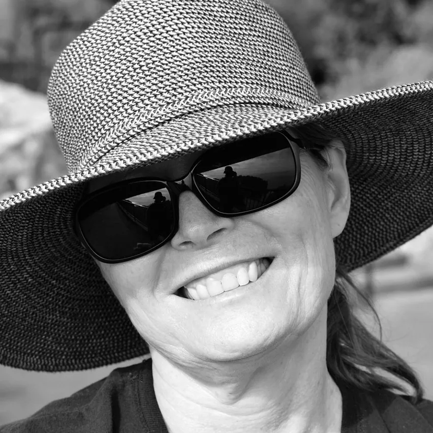 Sun hat, smile and girl